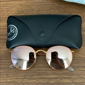 Gold Flash Lens Round Ray Bans